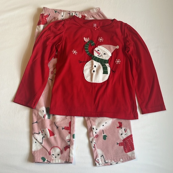 Carter’s Just One You Fleece Snowman Pajamas Size 5 - Picture 2 of 8